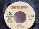 MINT. The Allman Brothers Band / Melissa & Blue Sky / Original 45 7” CPR 0007.
