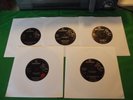 The Beatles 5 x 45 rpm singles Parlophone Label, Plain White Sleeve VGC (1st)
