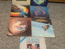 7 ROCK LPs RUSH Steve Miller YES elo BOSTON Queen Vintage Vinyl Records metal