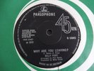 Billy Fury - Why Are You Leaving? 1970 UK 45 PARLOPHONE