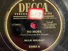 DECCA 23483 Billie Holiday 78rpm No More/You Better Go Now