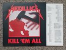 Metallica – Kill 'Em All - VINYL LP - ORIGINAL 1983 RELEASE WITH LYRIC -  MFN 7