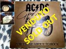 AC/DC  FOR THOSE ABOUT TO ROCK Original AUTOGRAFATO by A.YOUNG  RARE  VG++ 33 LP