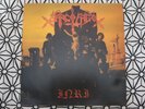 SARCOFAGO Inri LP 1987 ORIGINAL NEAR MINT COGUMELO WHITE LABEL INSERT BLACK META