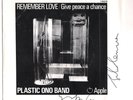 John Lennon/Yoko Ono signed Apple Give Peace A Chance 45rpm picture sleeve