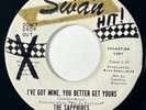 SAPPHIRES I've Got Mine, You Better Get Yours Northern Soul Promo VG+ 45 HEAR