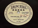 FATS DOMINO Thinking Of You/I Know 1957 R&B Rock Imperial 78 rpm IM-668 WL Promo