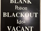 Poison Idea Vinyl Lp Record Blank Blackout Vacant Taang Red Black Pressing