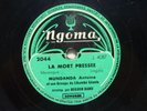 MUNDANDA ANTOINE & BEGUEN BAND la mort pressée HOT MERENGUE BEAT CHA CHA 78rpm