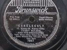 78 RPM Carelessly How Could You Billie Holiday Teddy Wilson Brunswick 7867 A14