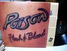 POISON Flesh & Blood LP  1990 ENIGMA/CAPITOL VG+ Vinyl ORIGINAL  Lyric Inner Slv