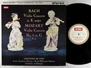 De Vito/Rafael Kubelik - Bach/Mozart: Violin Concertos LP - EMI UK 180g VG++