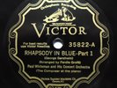 78 RPM RECORD GEORGE GERSHWIN & PAUL WHITEMAN RHAPSODY IN BLUE 1927  