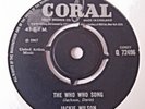 60's Northern Soul 45  *   Jackie Wilson  *  The Who Who Song  *  UK CORAL  *