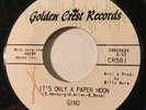 NORTHERN SOUL R&B Gino IT'S ONLY A PAPER MOON Golden Crest 45 rare NM