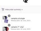 Olivia Rodrigo Vampire Single Vinyl And CD Limited Edition