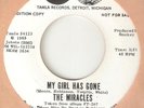 THE MIRACLES My Girl Has Gone Since You Won TAMLA DJ MOTOWN NORTHERN SOUL USA 45