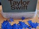 Taylor Swift Midnights Vinyl Collector's Case Teal Blue - Speak Now Lovers Stars