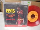 D1  Elvis Presley / Burning Love & It's A Matter Of Time Red Vinyl 45 w PS EXC