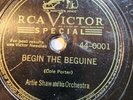Artie Shaw-RCA VICTOR  SPECIAL  44-0001  BEGIN THE BEGUINE 78 GOOD Z1