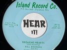 Killer Rockabilly Country Bop 45 BILL BROWNING Breaking Hearts ISLAND obscure