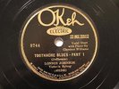 BLUES LONNIE JOHNSON VICTORIA SPIVEY Toothache Blues Pts. 1&2  OKEH 8744