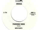 IMPATIENTS Pardonez Mois 45 US OMONIA RARE EARLY 80s NYC NEW WAVE POWER POP