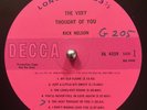 60s Vocal Pop Rick Nelson The Very Thought Of You US PROMO Mono LP Decca DL 4559
