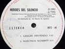 Héroes Del Silencio–Sangre Hirviendo EMI – 5072   DIDECA GUATEMALA PRESS 