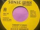 Northern Soul 45-Dickie Wonder-Nobody Knows-Sonic Wax Reissue