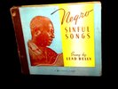 LEAD BELLY NEGRO SINFUL SONGS MUSICRAFT RECORDS  78 RPM.