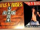 Guns N’ Roses Paradise City 12' Vinyl Record GEF50T & GUN'S N' ROSES MAG NO.1
