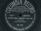 78tk-vocal-COLUMBIA 3423-Bert Williams-(Nobody)-Single sided