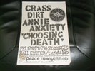 CRASS - ORIG 1980'S GIG FLYER EXETER POSTER PUNK ROCK A4 THE MOB FLUX VG