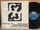 David Holland Derek Bailey Improvisations for Cello & Guitar NM ECM GERMANY free