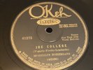JAZZ Okeh 78 RPM Morelli’s Bohemians - Joe College 41275 E-