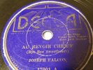 Very Rare Cajun 78RPM -Joseph & Cleoma Falcon-Decca 17001-Au Revoir Cherie