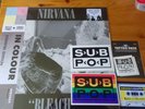 NIRVANA-BLEACH ROUGH TRADE CRYSTAL CLEAR VINYL 500 ONLY + STICKERS PATCH TATTOOS