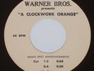 A CLOCKWORK ORANGE 1971 Radio Spot Announcements Vinyl 45 RPM