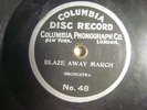 78 : B/S COL 48-HAGERS BAND-BLAZE AWAY MARCH-ANOUNCED-CLIMAX RECORD-1901