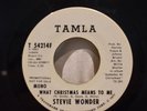 PROMO Stevie Wonder What Christmas Means To Me 45 Mono