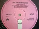 Traffic LP John Barleycorn UK Pink Island 1st Press INCREDIBLE AUDIO & COVER