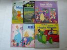 6 x Disney READ ALONG Vinyl LP Peter Pan CINDERELLA Winnie SNOW WHITE