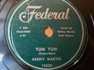 78 Rpm, Rock n Roll Jiver, Kenny Martin 'Yum Yum' US Federal Scarce