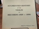 Augmented History Of The Violin On Records  3 Lp Box Set Thomas L Clear 1st Ed