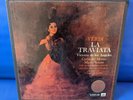HMV ASD 359-61 *WHITE/GOLD* SERAFIN* VERDI: LA TRAVIATA* LOS ANGELES* 3 LP* NM
