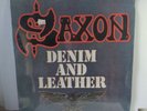 1982 SAXON DENIM AND LEATHER SEALED =SEE PICS small tears on back of shrink wrap