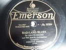 EMERSON - Lillyn Brown Jazz-Bo Syncopators – Bad-Land Blues - 78rpm Shellac 10