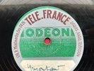 Yves Montand Autographe sur 78 Tours Odeon Le Gamin de Paris