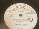 PROMO RCA Victor 78 RPM Grandpa Jones - I’m No Communist 20-4771 V+